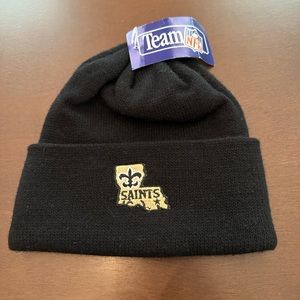 Retro New Orleans Saints Beanie w/ OG NFL tag intact. Louisiana "Boot" Logo